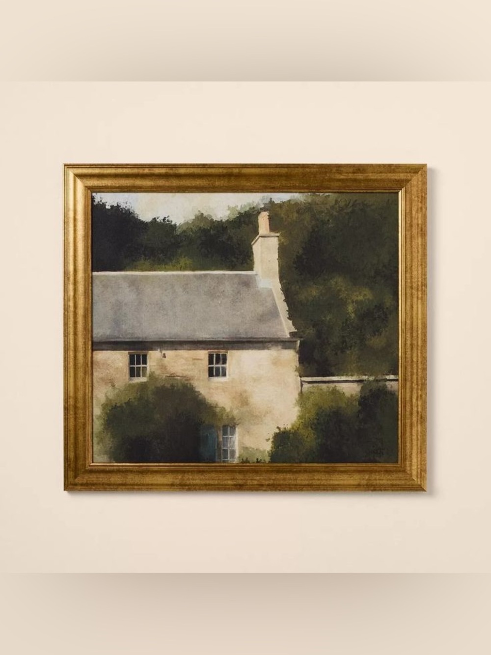 HEARTH & HAND WITH MAGNOLIA Stone Cottage Framed Canvas Art